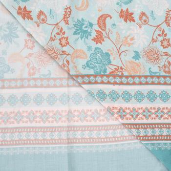 Viskose Voile Ibiza, Paisley Blumen Bodüre Tiffany